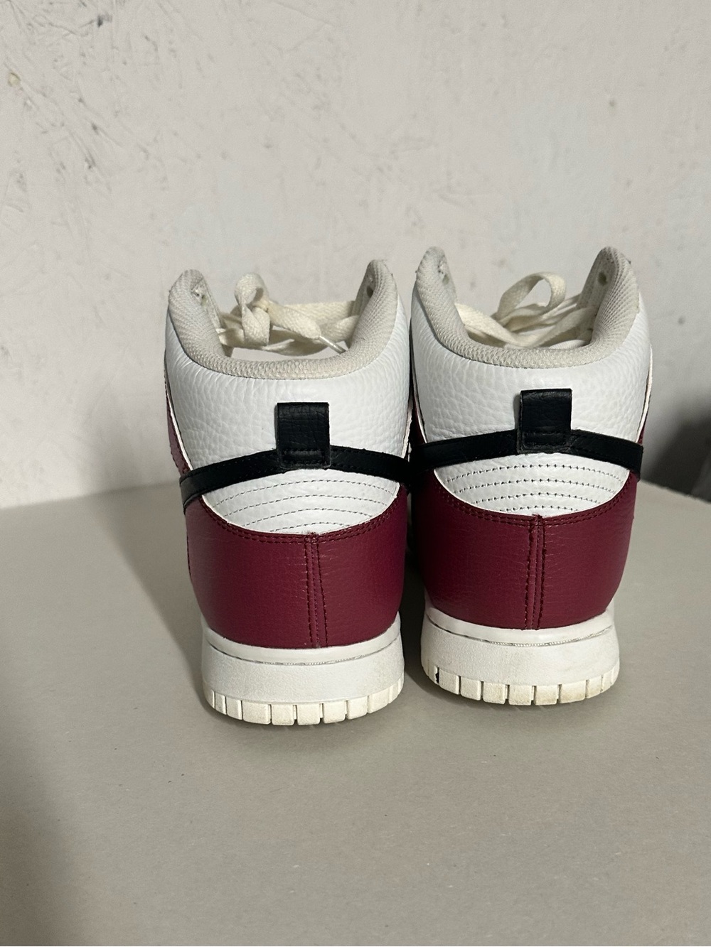 Nike Kids High-Top Sneakers in White with Purple, Red, Yellow and Pink Accents - Picture 5 of 6